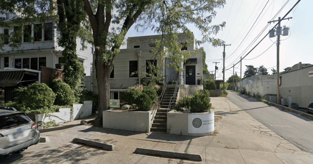 Exterior of Omaha Massage and Healing Arts in Omaha, Nebraska, United States