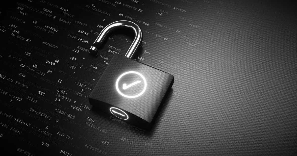 privacyLock_FB Open padlock with checkmark symbol